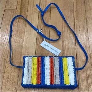 NWT Sophie Anderson multicolor rectangle straw bag